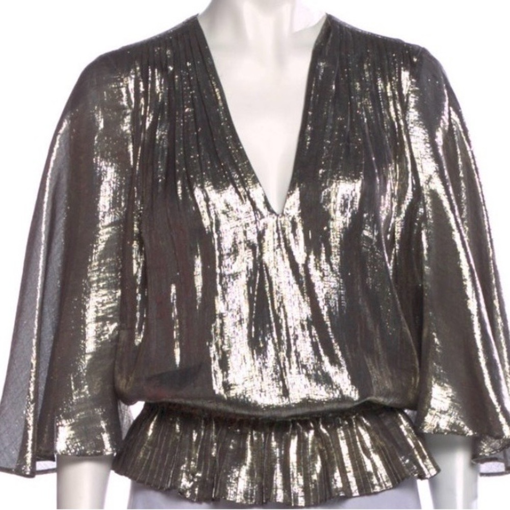 Metallic Silver Blouse